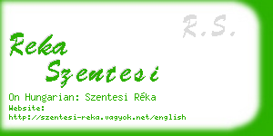 reka szentesi business card